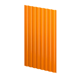 Профнастил С20 1150/1100x0,7 мм, 2011 насыщенный оранжевый глянцевый