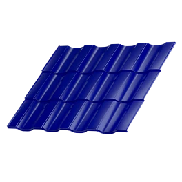 Металлочерепица Геркулес 30 1200/1150x0,4 мм, 5002 ультрамариново-синий глянцевый
