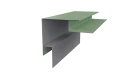 Планка угла наружного сложная Блок-хаус 110x110x2000 мм, 6019 бело-зеленый глянцевый