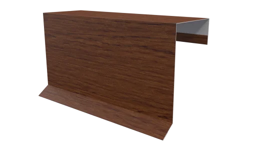 Планка торцевая фальц 65x97 мм, Золотой орех 3D
