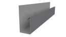 Планка П-образная Блок-хаус 30x30x2000 мм, 7040 серое окно глянцевый