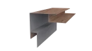 Планка угла наружного сложная Блок-хаус 110x110x2000 мм, Орех 3D