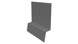Планка стартовая фальц 135x30x55 мм, 9006 бело-алюминиевый глянцевый
