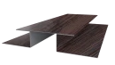 Планка стыковочная сложная Блок-хаус 110x2000 мм, Морёный дуб 3D