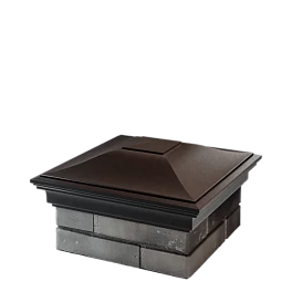 Колпак полимеркомпозитный ZKING, коллекция Monblan (размер столба 1,5х1,5 кирпича), коричневый