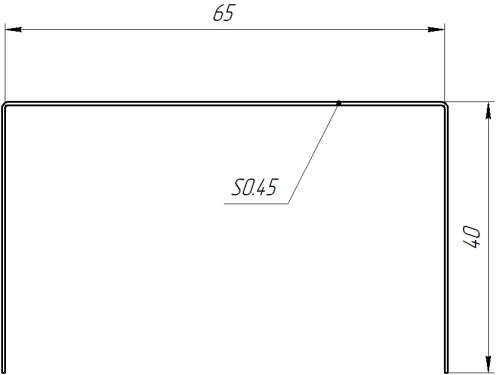 Крышка 40x65x40 мм, 5005 сигнальный синий глянцевый