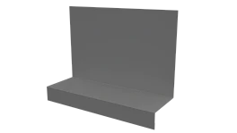 Примыкание боковое фальц 25x65x130 мм, 9006 бело-алюминиевый глянцевый