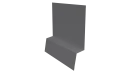 Планка стартовая фальц 135x30x55 мм, 7004 сигнальный серый глянцевый