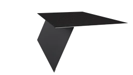 Планка карнизная фальц 130x80 мм, 9005 черный янтарь матовый