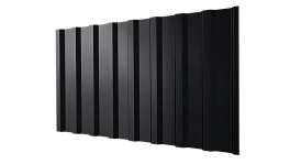 Профнастил С20B 1150/1100x0,7 мм, 9005 черный янтарь глянцевый