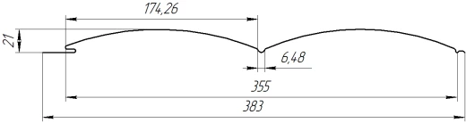 Блок хаус 383/355x0,45 мм, 6019 бело-зеленый глянцевый