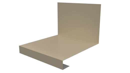 Планка примыкания нижняя к трубе фальц 140x200 мм, 1015 св. слоновая кость глянцевый