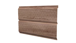 Софит Л-брус перфорированный 264/241x0,45 мм, Орех 3D