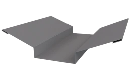 Планка ендовы верхняя 76x76x2000 мм, 7004 сигнальный серый глянцевый