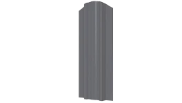 Штакетник Евротрапеция 117x0,4 мм, 7004 сигнальный серый глянцевый