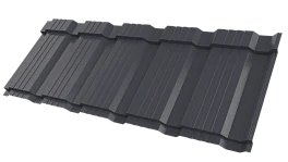 Металлочерепица Каскад 1195/1130x0,5 мм, 7024 графитовый серый глянцевый