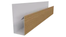 Планка П-образная Блок-хаус 30x30x2000 мм, Орех 3D