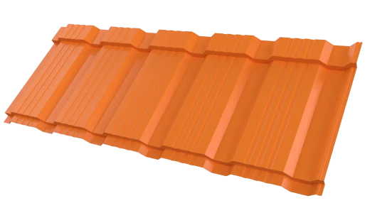 Профиль Пегас 1195/1130x0,45 мм, 2011 насыщенный оранжевый глянцевый