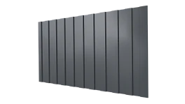 Профнастил С8 1200/1150x0,5 мм, 7011 железно-серый глянцевый