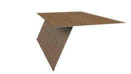 Планка карнизная фальц 130x80 мм, Орех 3D