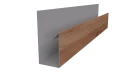 Планка П-образная 30x20x2000 мм, Золотой орех 3D