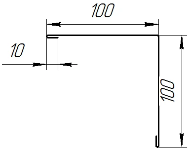 Угол наружный 100x100x2000 мм, 3005 винно-красный матовый