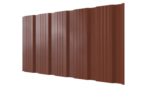 Профнастил К20 1195/1130x0,4 мм эконом, 8004 медно-коричневый глянцевый