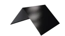 Конёк простой 150x150x2000 мм, 9005 черный янтарь глянцевый