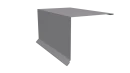 Планка торцевая 120x95x2000 мм, 7004 сигнальный серый глянцевый