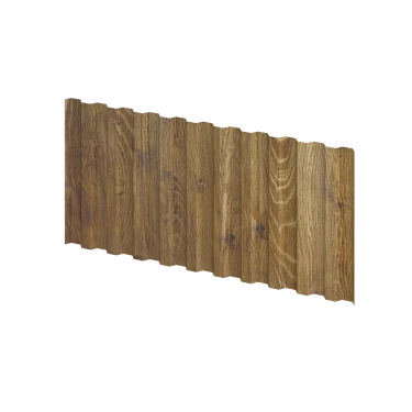 Профнастил С21 1051/1000x0,45 мм, Золотистый дуб 3D