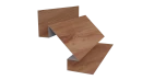 Планка угла внутреннего сложная Блок-хаус 110x2000 мм, Золотой орех 3D