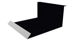Планка примыкания нижняя 100x200x2000 мм, 9005 черный янтарь глянцевый