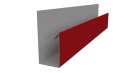Планка П-образная Блок-хаус 30x30x2000 мм, 3020 транспортный красный глянцевый