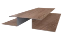 Планка стыковочная сложная Блок-хаус 110x2000 мм, Орех 3D
