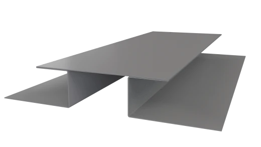 Планка стыковочная сложная Блок-хаус 110x2000 мм, 9006 бело-алюминиевый глянцевый