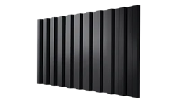 Профнастил С21 1051/1000x0,4 мм, 9005 черный янтарь глянцевый
