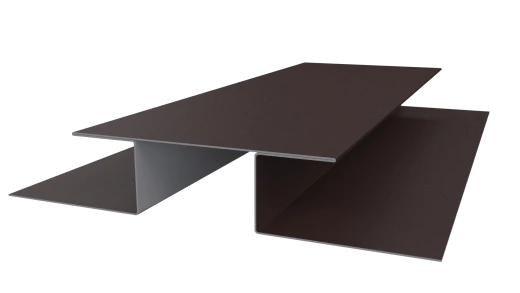 Планка стыковочная сложная Блок-хаус 110x2000 мм, 8017 шоколадно-коричневый матовый