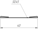 Крепежная планка 10x40x10 мм, Картэн тёмный