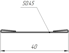 Крепежная планка 10x40x10 мм, Античный дуб 3D