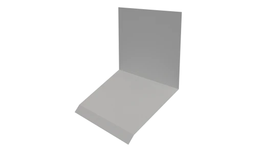 Планка примыкания верхняя к стене фальц 150x130x20 мм, 9003 сигнальный белый глянцевый