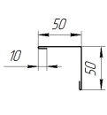 Угол наружный 50x50x2000 мм, Картэн