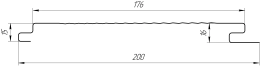 Лайн Про Гофр 200/176x0,45 мм, 7004 сигнальный серый глянцевый