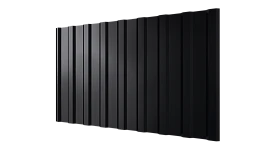 Профнастил С20R 1150/1100x0,5 мм, 9005 черный янтарь глянцевый