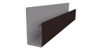 Планка П-образная 30x20x2000 мм, 8017 шоколадно-коричневый PUR Pruf