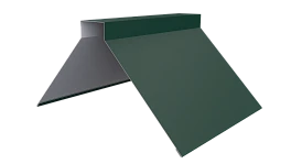 Конёк фигурный 150x150x2000 мм, 6005 зеленый мох матовый