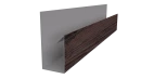 Планка П-образная Блок-хаус 30x30x2000 мм, Морёный дуб 3D