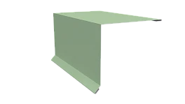 Планка торцевая 120x95x2000 мм, 6019 бело-зеленый глянцевый