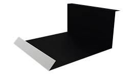 Планка примыкания нижняя 100x200x2000 мм, 9005 черный янтарь стальной бархат