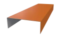 Декоративная накладка 20x60x20 мм, 2011 насыщенный оранжевый глянцевый
