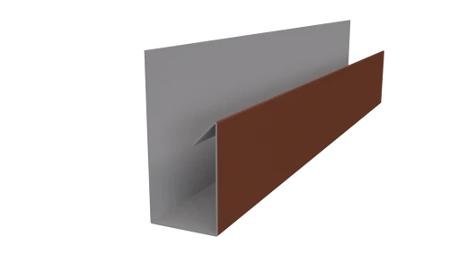 Планка П-образная Блок-хаус 30x30x2000 мм, 8004 медно-коричневый матовый